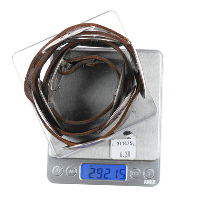 34" Vintage Navajo Overlay petroglyphs concho belt sterling silver cave dwellers