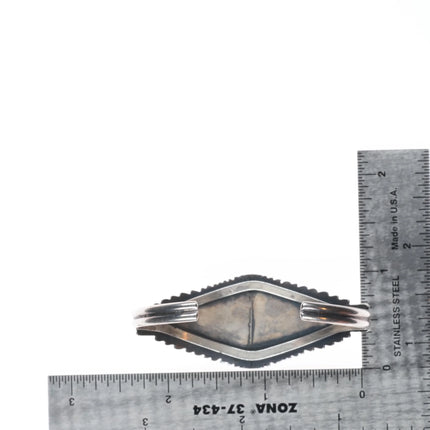 6.1" James Mason Navajo sterling silver cuff bracelet w/nice turquoise