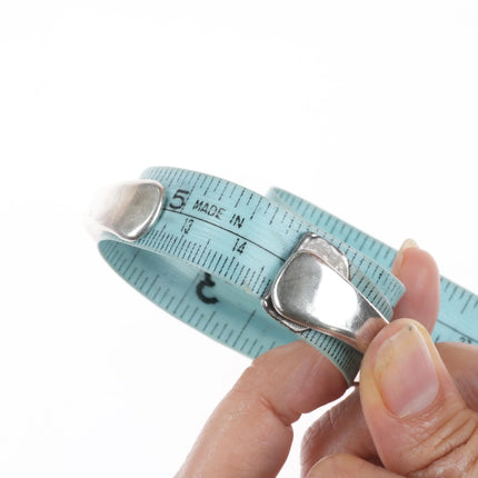 6" Orville Tsinnie Navajo sterling silver agatized petrified wood cuff bracelet