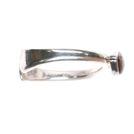 6" Orville Tsinnie Navajo sterling silver agatized petrified wood cuff bracelet