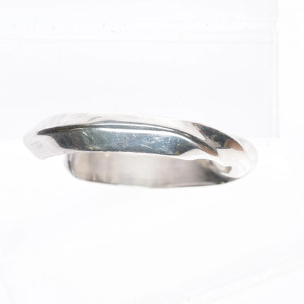 6" Randy Hoskie Navajo twisted sterling silver carinated cuff bracelet