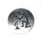 Ramon Albert Jr Dalangyawma Hopi Overlay Kokopelli pendant/pin sterling silver