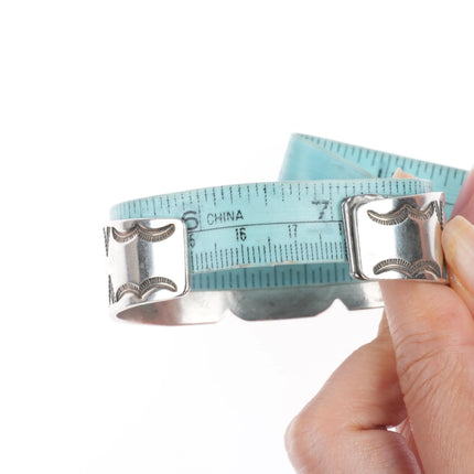 7" Alice McShirley Navajo sterling silver spiny oyster cuff bracelet