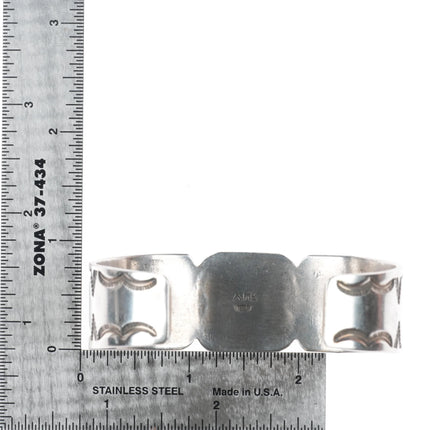 7" Alice McShirley Navajo sterling silver spiny oyster cuff bracelet