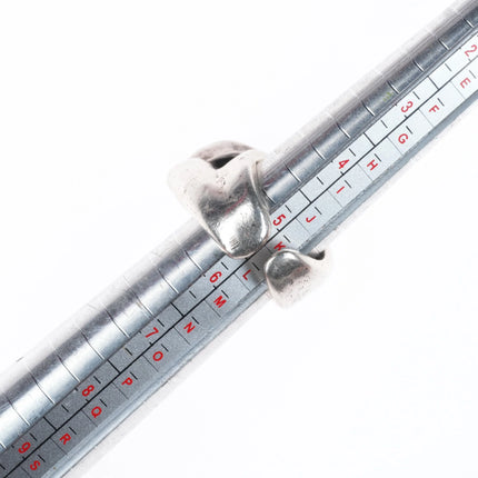 sz5.5 Vintage southwestern modernist sterling silver turquoise freeform ring