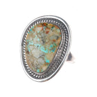 sz6.5 Mike Begay Navajo sterling silver boulder turquoise ring size 6.5