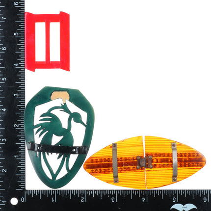 As is Lot c1940's Bakelite Belt buckle sets/pieces/etc rhinestones