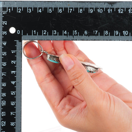 Bobby Johnson Navajo Turquoise pendant sterling silver w/nice turquoise