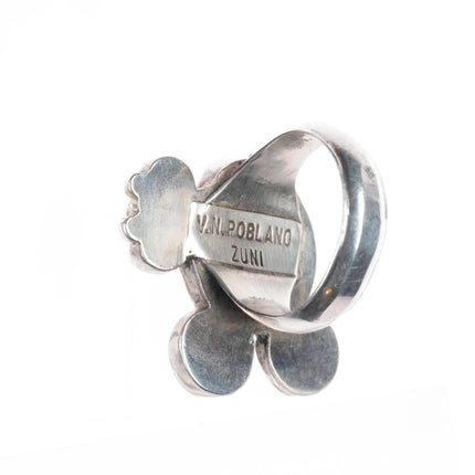 sz10.5 Veronica Poblano Zuni sterling silver Mickey Mouse ring multi-stone inlay