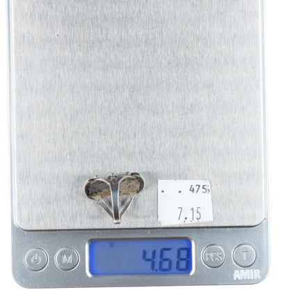 sz5.5 c1940 Navajo sterling silver stoplight 3 stone turquoise ring size 5.5