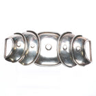 Large Hector Aguilar modernist Mexican sterling silver Armadillo belt buckle