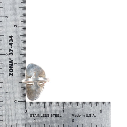 sz8.5 c1950's green Cerrillos turquoise Navajo sterling silver ring size 8.5