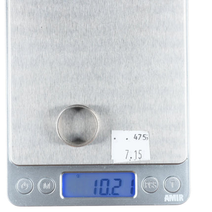 sz11 DR Native American sterling silver feather band ring overlay style size 11