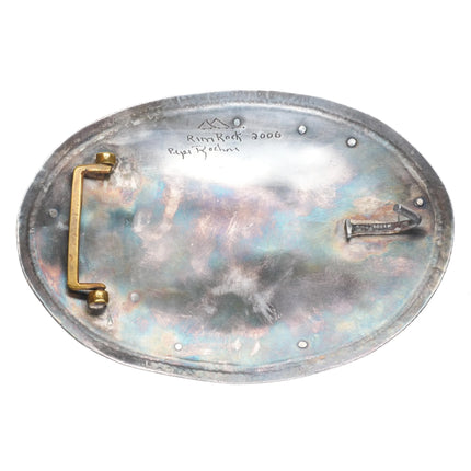 Huge Pepe Rochon Nomad Sons of Confederacy sterling silver biker belt buckle