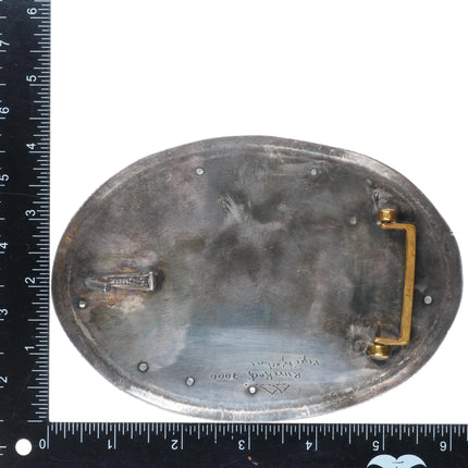 Huge Pepe Rochon Nomad Sons of Confederacy sterling silver biker belt buckle