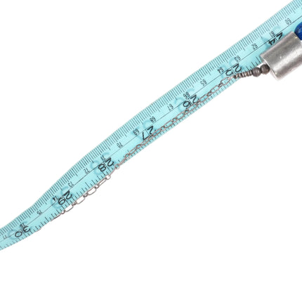 30" Vintage RC Santo Domingo sterling silver pendant/necklace Lapis/shell