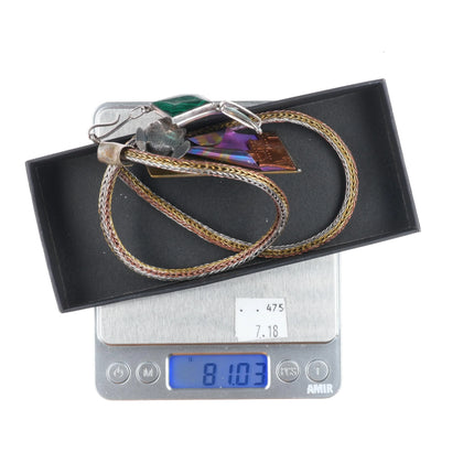 Howard Sice Hopi/Laguna Sterling silver/mixed metal copper pendant/necklace