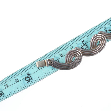 14" Vintage Mid Century Modernist Mexican sterling choker necklace 15mm-16mm