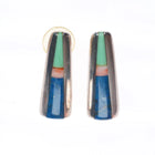 Jim Royer Navajo sterling silver multi-stone/coral earrings