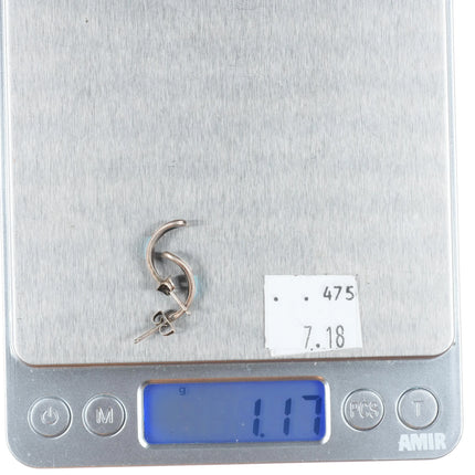 Vintage Zuni sterling silver turquoise/mother of pearl/jet inlay earrings