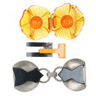 Lot c1940's Vintage Bakelite/lucite Belt buckle sets 3 flowers art deco