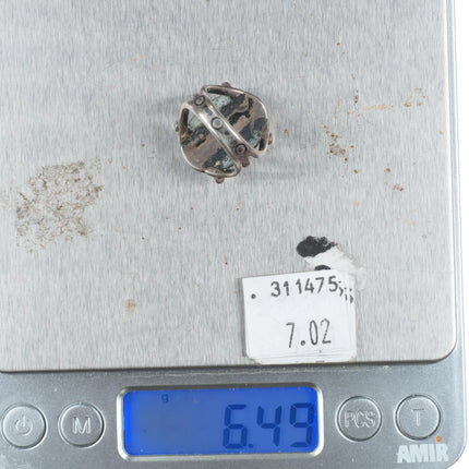 sz5.25 20's-30's Vintage/antique Navajo sterling silver Royston turquoise  ring