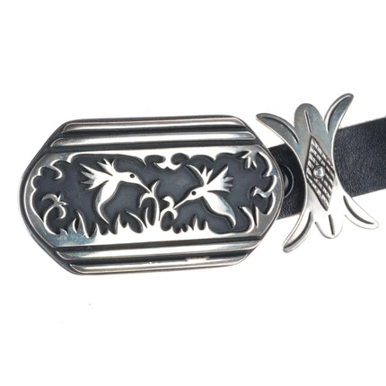 Matthew & Ramona Eastwood New Mexico Sterling silver Hummingbird concho belt