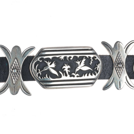 Matthew & Ramona Eastwood New Mexico Sterling silver Hummingbird concho belt