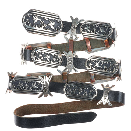 Matthew & Ramona Eastwood New Mexico Sterling silver Hummingbird concho belt