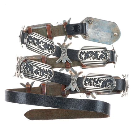 Matthew & Ramona Eastwood New Mexico Sterling silver Hummingbird concho belt