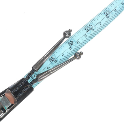 Lorenzo Tortalita - Santo Domingo sterling silver turquoise/coral bolo tie