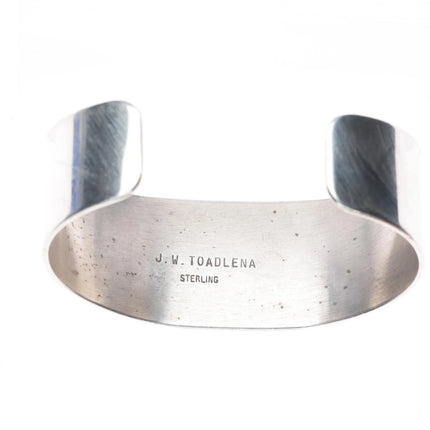 7" Vintage J.W. Toadlena Navajo sterling silver lapis lazuli cuff bracelet