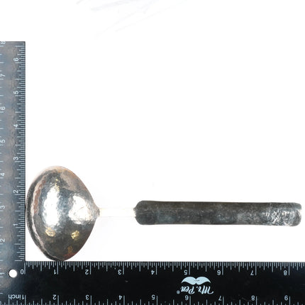 Vintage Hand carved sterling silver Haida hammered serving spoon ladle