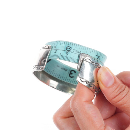 6.25" Tom Billy Navajo sterling silver cuff bracelet overlay Corn/mountains