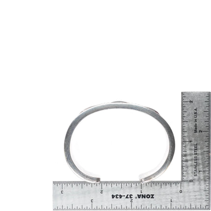 6.4" Jack Adakai Heavy gauge deep stamped sterling silver cuff bracelet