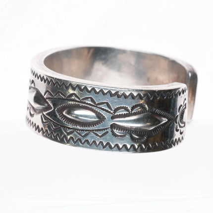 6.4" Jack Adakai Heavy gauge deep stamped sterling silver cuff bracelet