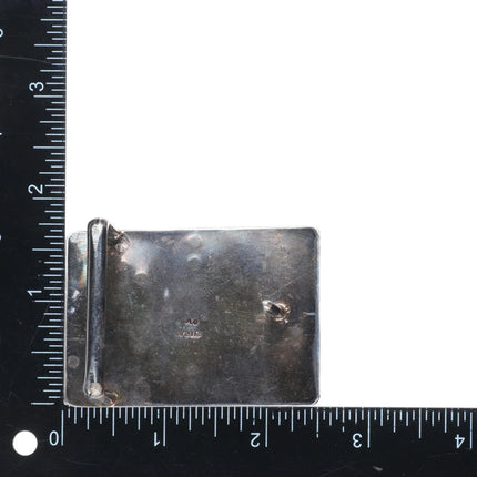 JLG southwestern sterling silver onyx belt buckle