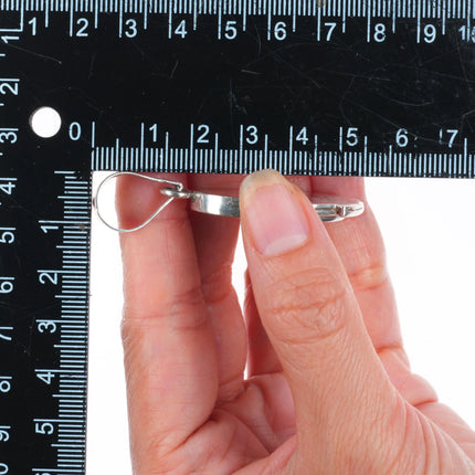 Ray Tracey Knifewing sterling silver, turquoise, black jade channel inlay pendant