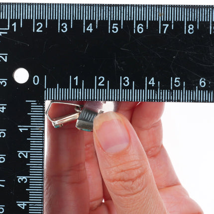 Calvin Begay Navajo sterling silver, spiderweb turquoise/coral inlay pendant