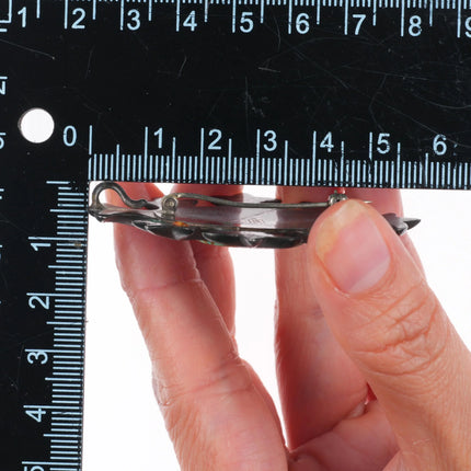 Vintage Navajo cast sterling silver high grade spiderweb turquoise pendant/pin