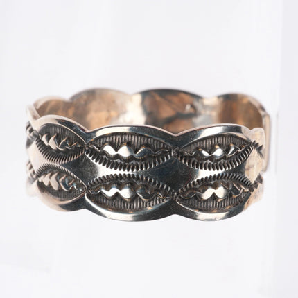 7.1" Marc Antia Apache Heavily stamped sterling silver cuff bracelet