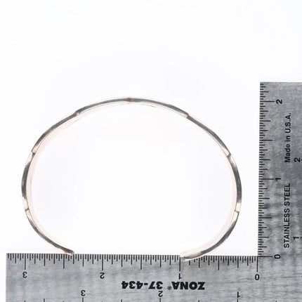 7.1" Marc Antia Apache Heavily stamped sterling silver cuff bracelet