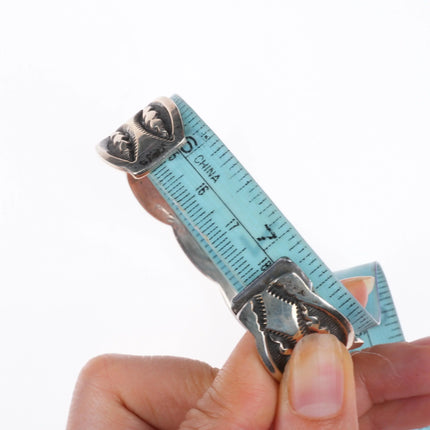 7.1" Marc Antia Apache Heavily stamped sterling silver cuff bracelet