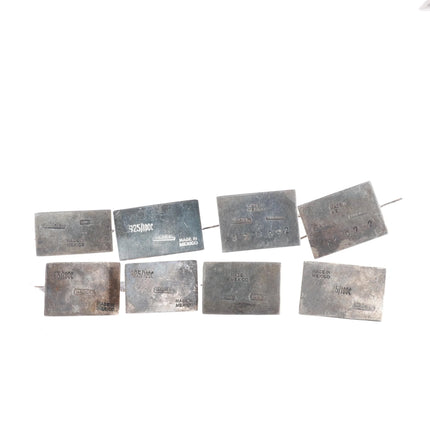 c1940 Maciel Mexican sterling silver Place holder set Cacti/Aztec calendar, etc