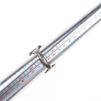 sz9 Vintage BW Navajo sterling silver Royston turquoise shadowbox ring