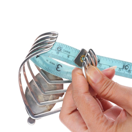 6.5" Leo Yazzie Navajo sterling silver high grade turquoise cuff bracelet