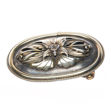 Jerry Johnson Navajo Gold filled sterling silver belt buckle Vintage