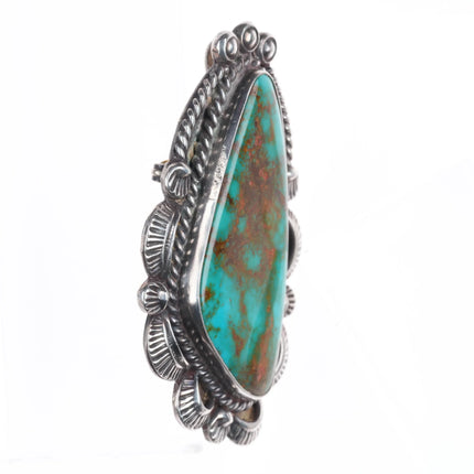 Vintage SES Navajo sterling silver Royston turquoise pendant/pin