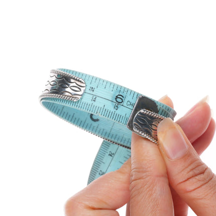 6.1" Janice Paloma Zuni sterling silver Needlepoint turquoise cuff bracelet