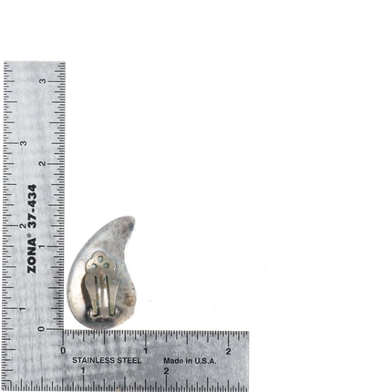 c1950's Frank Patania Sr southwestern modernist sterling silver lapis earrings